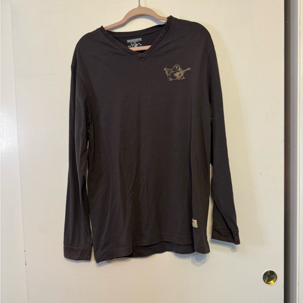 True Religion World Tour Dark Gray Long Sleeve Shirt